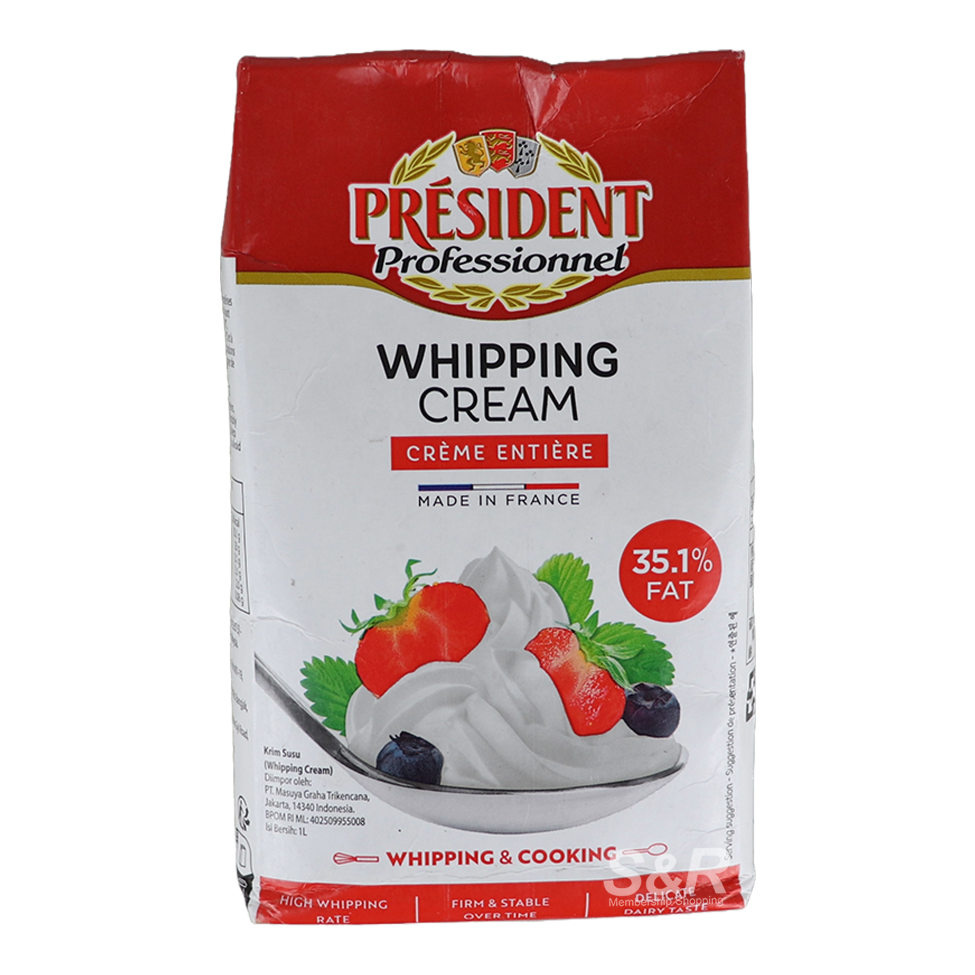 President Whipping Cream 1L